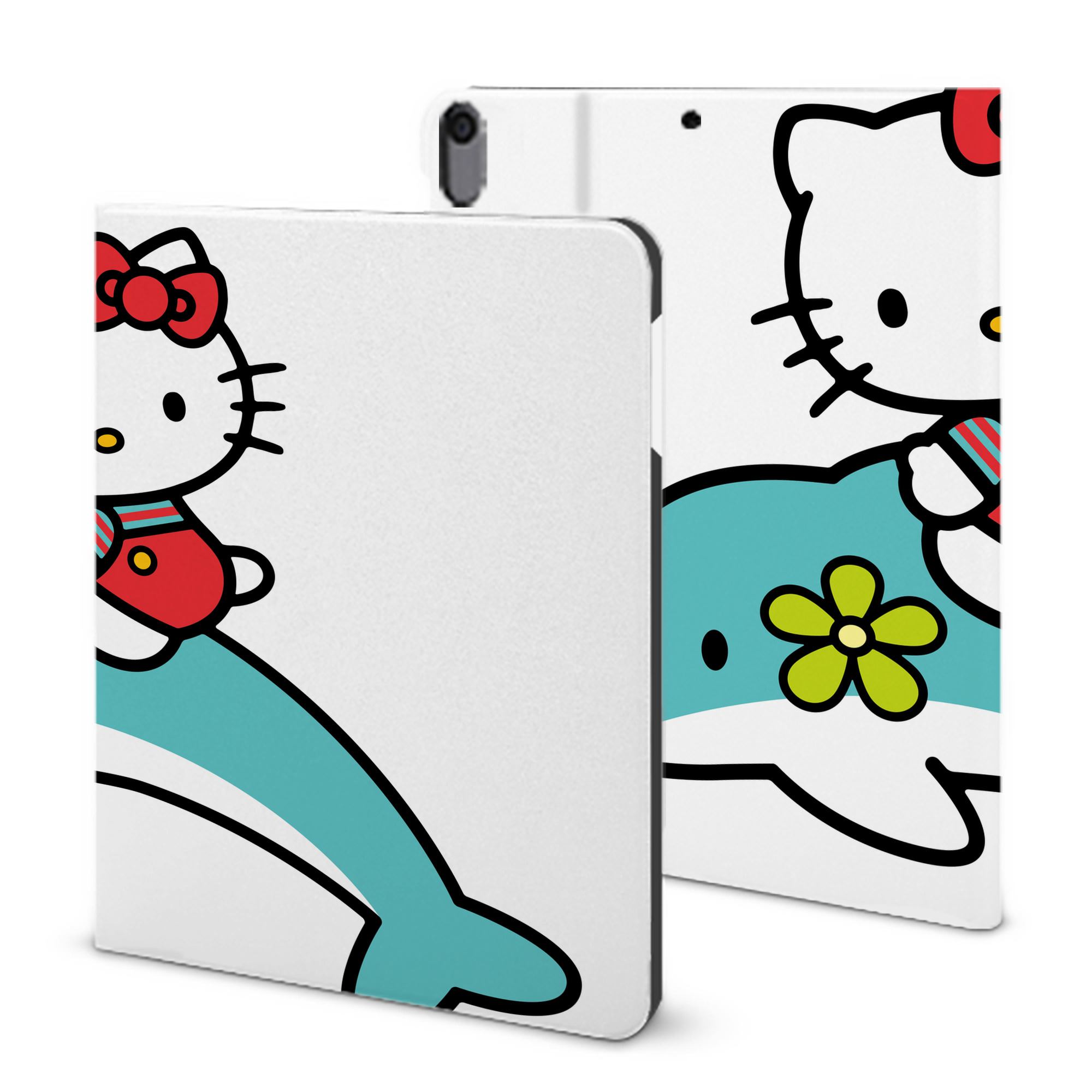（画像用） Hello Kitty ハローキティ IPad ケース ブック型 PUレザー TPU 耐衝撃 軽量 薄型 ペン収納なし 全面保護 IPad 各モデル対応